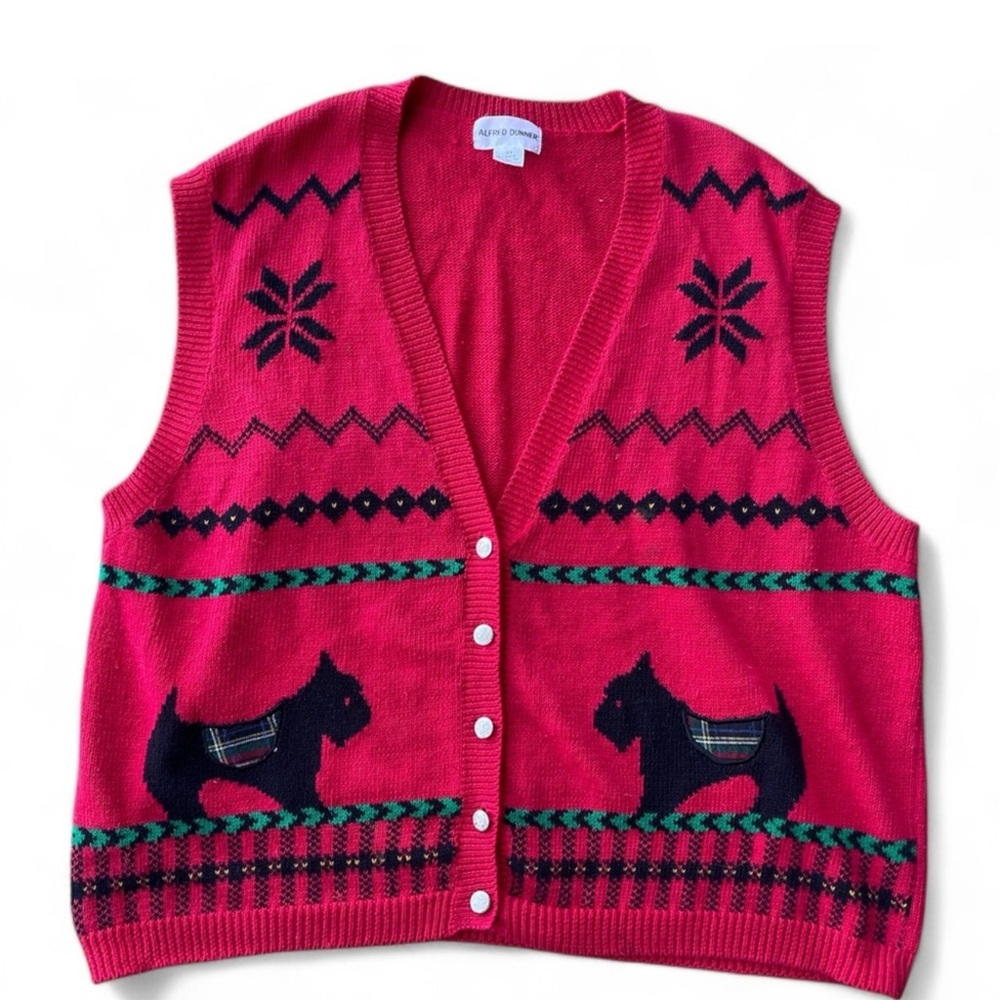 Vintage Karen Scott Red Knit Vest - size 3X